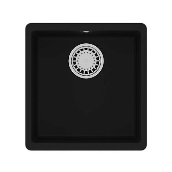 Кухонная мойка Lemark SINARA 400-U подстольного монтажа из кварцгранита цвет: Антрацит  (9910061)