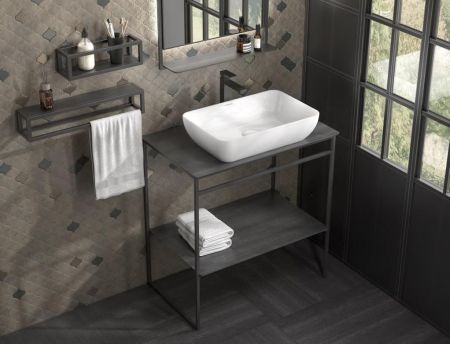 Раковина PLAZA накладная 55, белая глянцевая, артикул PLR.wb.55