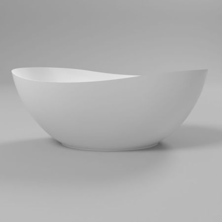 Ванна WHITECROSS Ruby 165x75 (белый глянец) иск. камень, артикул 0202.165075.100