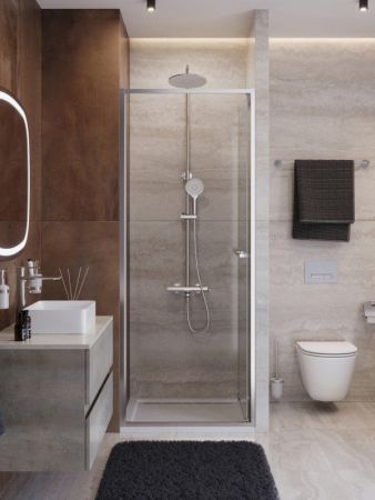 LUX-B-FS-1-100-C-GM Душевая дверь, артикул LUX-B-FS-1-100-C-GM