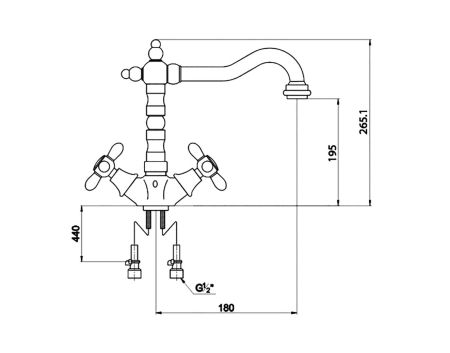 Смеситель для кухни Timo Ritz 0143FK chrome-gold, артикул 0143FK chrome-gold