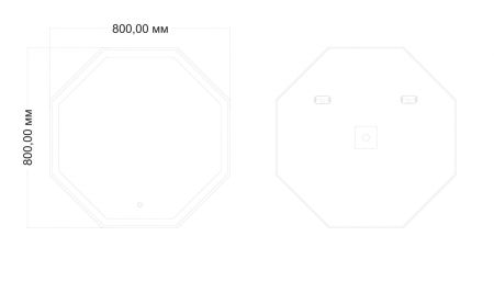 Зеркало с подсветкой ART&MAX ARGO AM-Arg-800-800-DS-F, артикул AM-Arg-800-800-DS-F