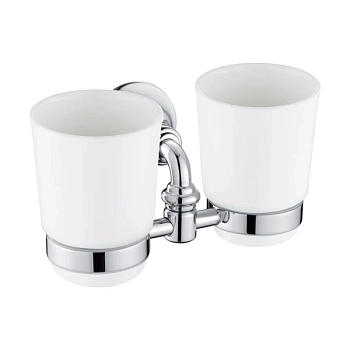 Стакан двойной для ванной комнаты Rose RG1222, хром