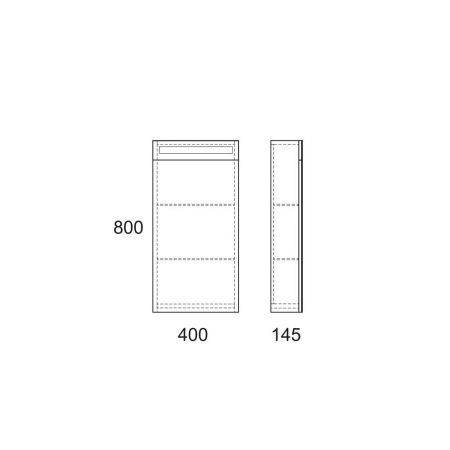 Зеркальный шкаф Runn 40 с LED подсветкой, артикул OW07.04.00