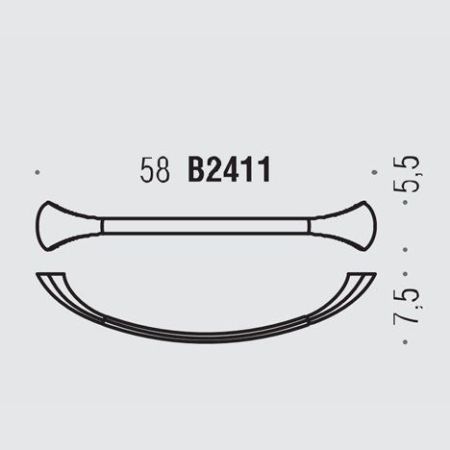 Colombo Link Полотенцедержатель, 58 см, цвет: хром, артикул B2411.CR