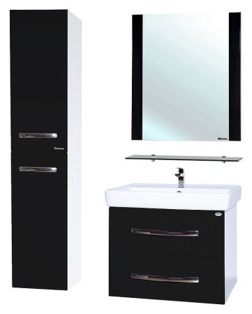 Зеркало Bellezza Рокко 60 4613709030047 с полкой Черное