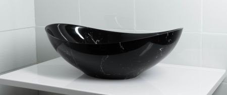 Раковина накладная Орион, черный мрамор