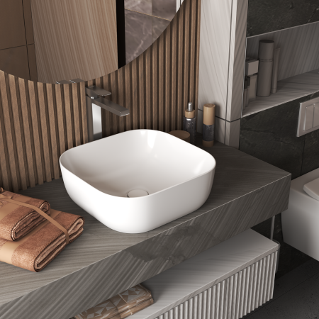 Раковина накладная DK Venice, 410*410*150мм, белый (DT1020616), артикул DT1020616