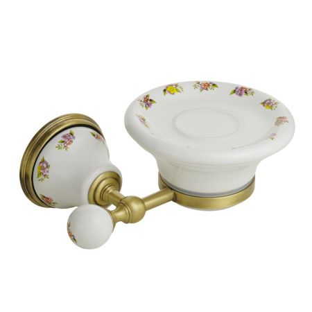 PROVANCE Mыльница настенная, керамика с декором/бронза, артикул 17613