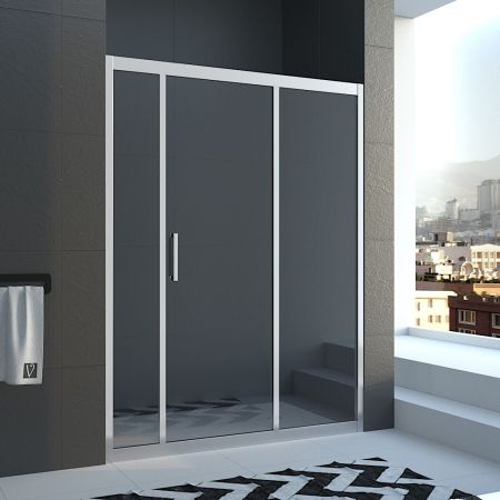 Душевая дверь Vianno 140x195 стекло прозрачное профиль хром VN48-140-01-19C1, артикул VN48-140-01-19C1