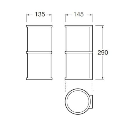 Armani Roca Baia Светильник настенный LED, 14.5х13.5х29см, цвет: brushed steel, артикул 7.8130.8.434.2