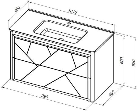 Тумба под раковину Allen Brau Paris 100 1.360002.CGM оливая матовый, артикул 1.360002.CGM