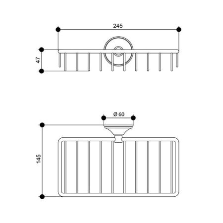 Bongio Fleur Полочка подвесная, 245х145x50 мм, цвет хром, артикул 11013CR00