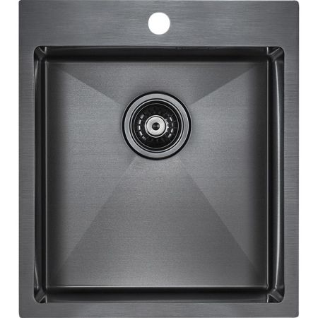 Кухонная мойка Paulmark Neckar 45 PM804551-GM Вороненая сталь, артикул PM804551-GM