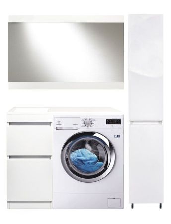 Тумба напольная "Даллас 100", Люкс белая, PLUS, ЭМАЛЬ, артикул СС-00002346