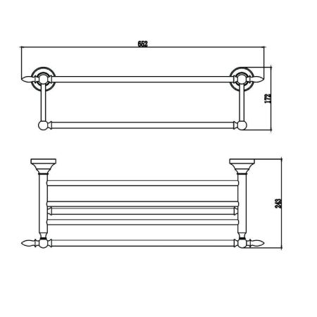 Полка для полотенец Savol S-06845B, золото, артикул S-06845B