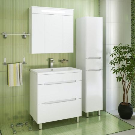 Тумба под раковину Runo Парма 75 4620750025823 Белая