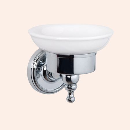 TW Bristol 106, подвесная мыльница, керамическая (белый), цвет держателя: хром