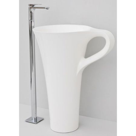 Artceram CUP  Раковина напольная отдельностоящая  70х50хh85 см, без отв под смеситель, без слив перелива,  цвет белый.