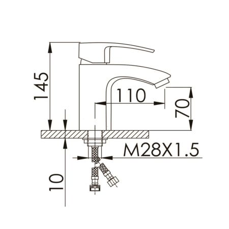 Смеситель для раковины D-Lin 365 D110365, хром