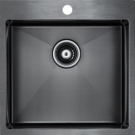 Кухонная мойка Paulmark Velten 51 PM905151-GM Вороненая сталь, артикул PM905151-GM