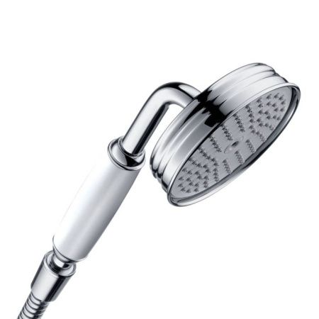 AX Montreux Ручной душ 1jet 100мм,с белой рукояткой, ½’, цвет: хром AX Montreux Ручной душ 1jet 100мм,с белой рукояткой, ½’, цвет: хром