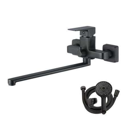 Смеситель для ванны WesnaArt NARCIS NAR06-320BL-25221, черный, артикул NAR06-320BL-25221