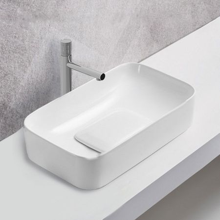 Раковина керамическая Vincea VBS-50460, 610*380*150, накладная, цвет белый, артикул VBS-50460