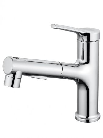 Смеситель для раковины с выдвижным изливом WONZON & WOGHAND, Хром (WW-A40862-CR), артикул WW-A40862-CR