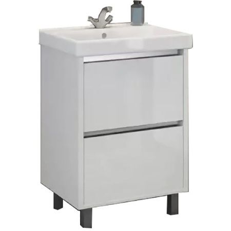 Тумба с раковиной Comforty Дублин 60 4137134 Белый глянец Тумба с раковиной Comforty Дублин 60 4137134 Белый глянец