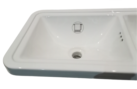 Раковина накладная Cerutti SPA Double DORRIS (690x335), артикул CT9280