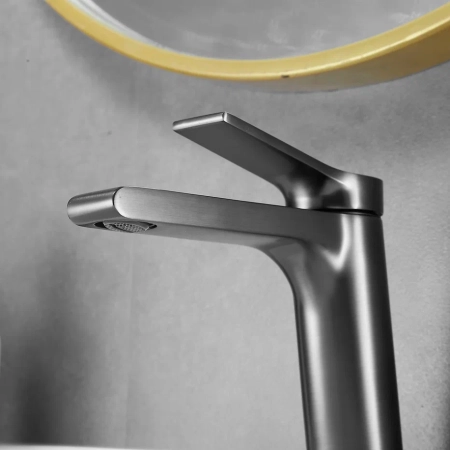 Смеситель для раковины Shevanik S8301T, оружейная сталь, артикул S8301T