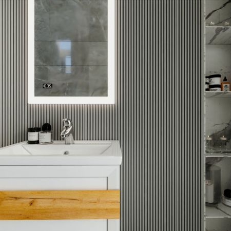 Комплект мебели для ванной Бриклаер БЕРЛИН 60BD, белый, артикул БЕРЛИН 60BD