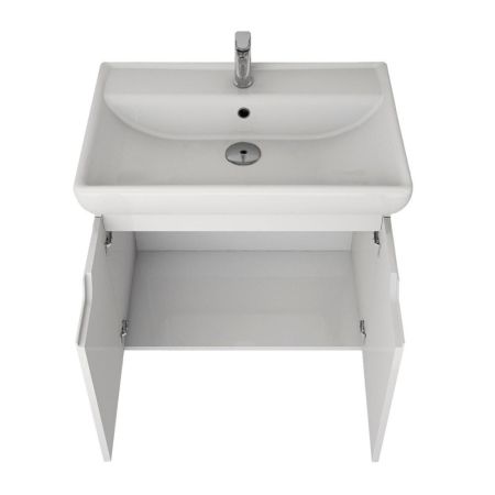 Тумба с раковиной подвесная Dreja Q(D) 70 см, белый, артикул 99-1002-com