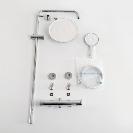 RELAX-CD-BORO Душевая стойка со смесителем, брашированное золото, артикул RELAX-CD-BORO