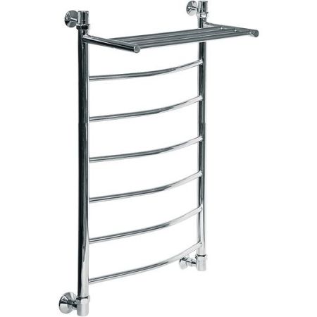 Водяной полотенцесушитель Ника Arc ЛД/ВП 100x50 с полкой Хром, артикул ЛД/ВП 100x50