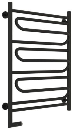 Полотенцесушитель электрический "ЭЛЕГИЯ 2.0" 800х600 / МЭМ левый (Матовый черный), артикул 31-5218-8060