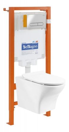 Инсталляция для подвесного унитаза BELBAGNO BB002-80, артикул BB002-80/BB012-MR-NERO.M