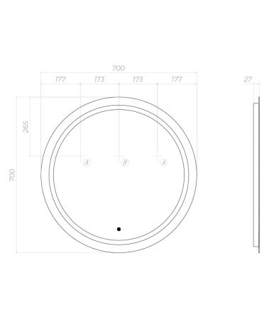 Зеркало VIGO Holly z.HOL.70.Classic, 70 см, артикул z.HOL.70.Classic