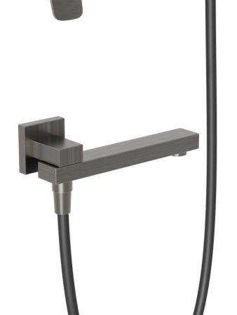 DUE Душевой комплект встраиваемый с изливом (смеситель встраиваемый, верхний душ, ручной душ со шлангом, штуцер с держателем), хром DUE-VDSET-CRM, артикул DUE-VDSET-CRM