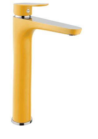 Смеситель для раковины Fiore KEVON CHIC 81YX8119, хром/желтый, артикул 81YX8119