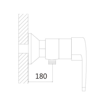 Смеситель для душа Shevanik S5016T, оружейная сталь
