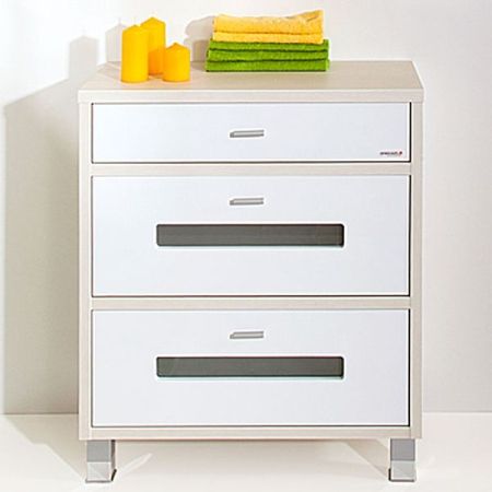 Комод Бриклаер Бали 71 Светлая лиственница/Белый глянец, артикул 4627125412059