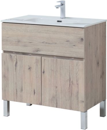 Мебель для ванной Aquanet Алвита New 80 1 ящик, 2 дверцы, дуб веллингтон белый, артикул 00274217