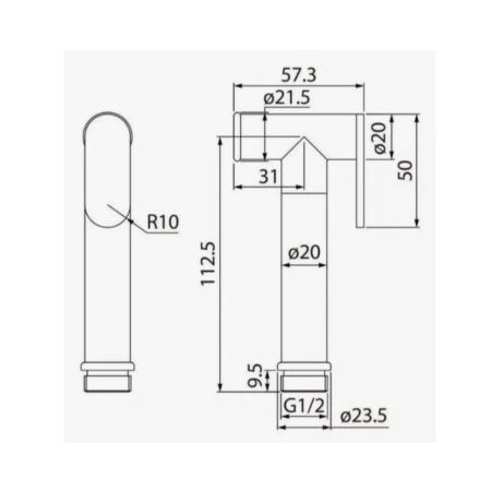 Лейка для гигиенического душа Raglo R460.03, хром