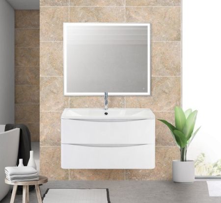Тумба под раковину BelBagno ACQUA-800-2C-SO-BL подвесная Bianco Lucido ACQUA-800-2C-SO-BL BelBagno, артикул ACQUA-800-2C-SO-BL