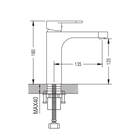 Смеситель для раковины Shevanik S8601, хром, артикул S8601