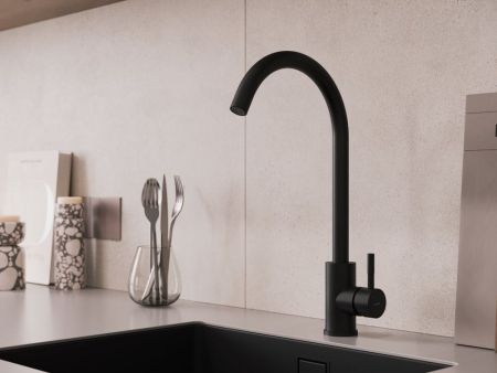 Смеситель для кухни Cersanit COMO однорычажный черный (68243), артикул 68243