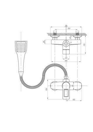 Смеситель для душа FAUZT FZs-W17 тип См-ДшОНРШл Белый, артикул FZs-W17