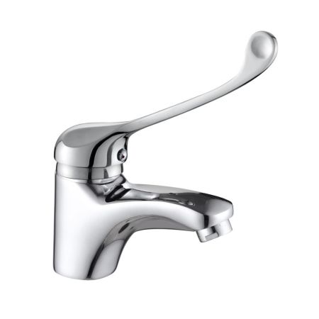 Смеситель для раковины с хирургической ручкой D-Lin D110427-6, хром, артикул D110427-6